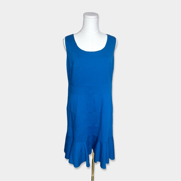 AKRIS PUNTO Knee Length Dress Size 12 Blue Color Sleeveless GUC - Picture 4 of 7